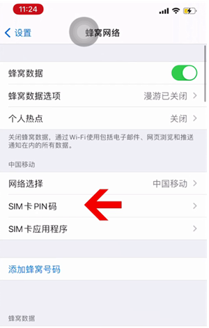 叉河镇苹果14维修网分享如何给iPhone14的SIM卡设置密码 