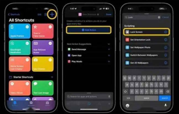 叉河镇苹果14锁屏维修店分享iPhone14升级iOS16.4后如何创建锁屏快捷方式 
