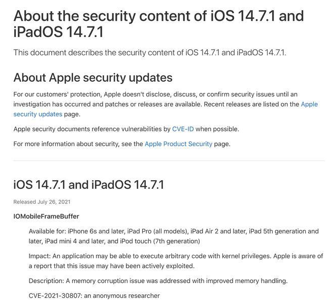 叉河镇苹果手机维修分享iOS 14.7.1 正式版更新内容及升级方法 